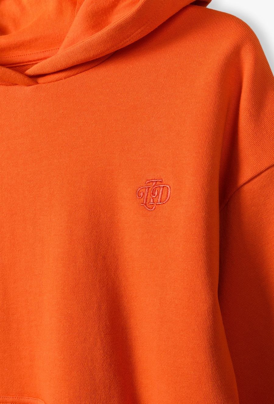 Pomarańczowa bluza dresowa - kangurka - 510.15.