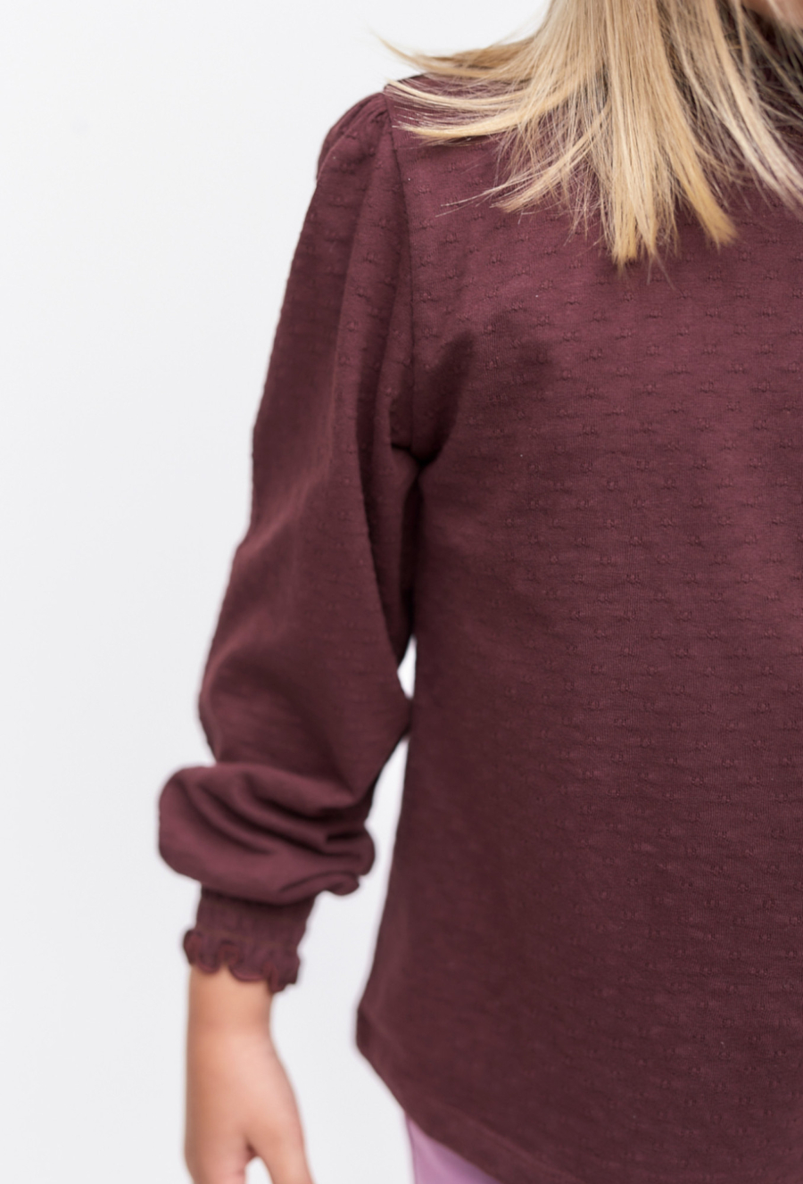 Bluzka dziewczęca ze stójką