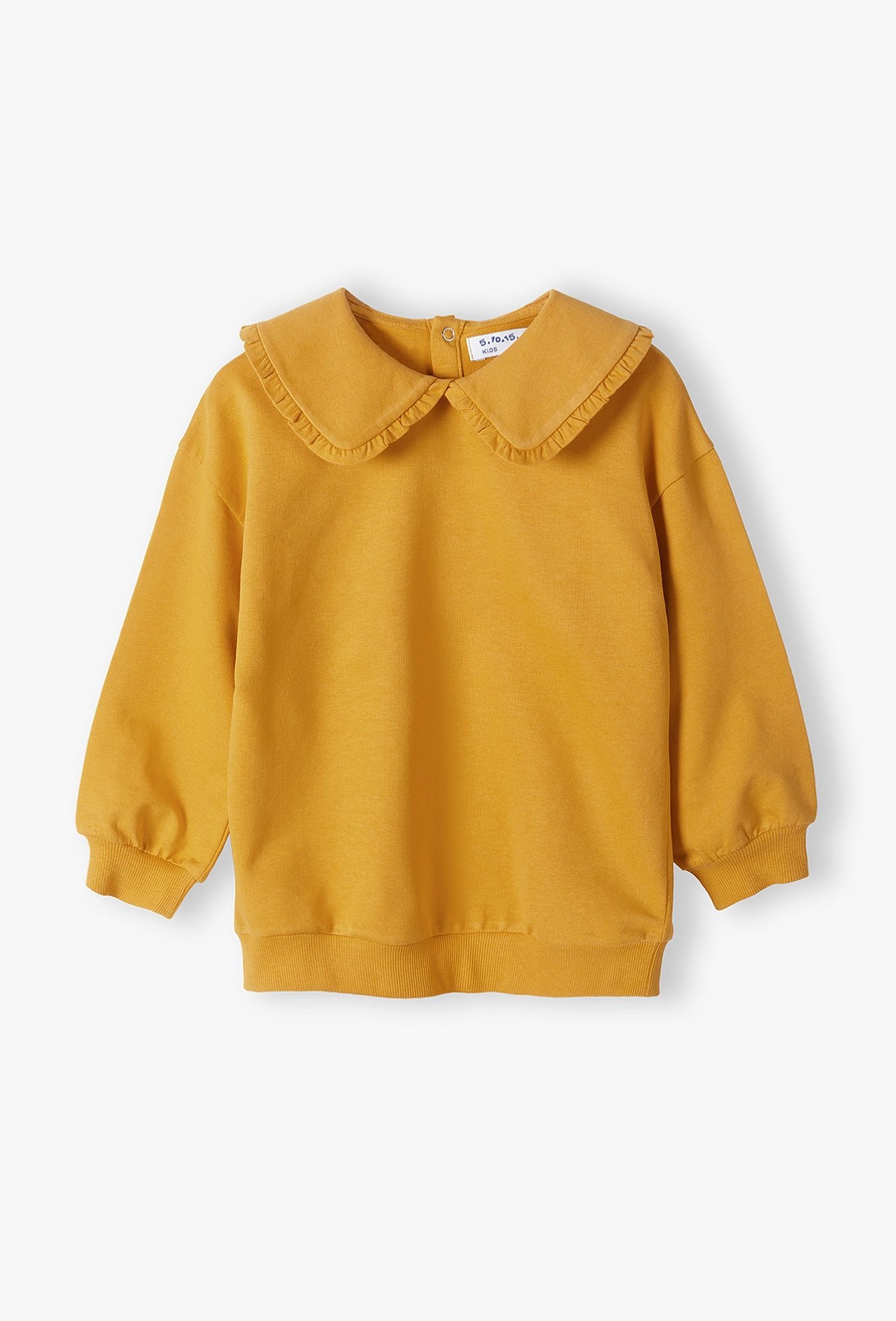 Żółta bluza dla dziewczynki z kołnierzykiem
