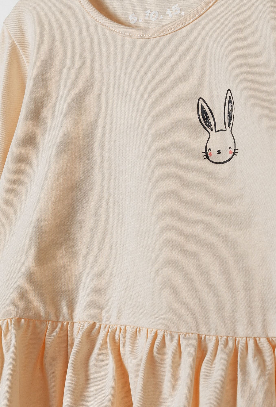 Beżowa bluzka niemowlęca z baskinką