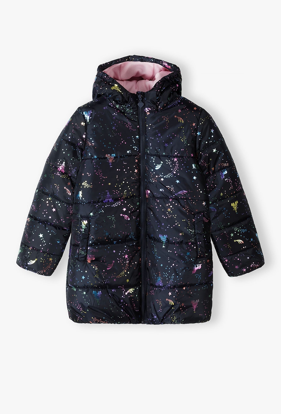 Kurtka zimowa z kolorowym nadrukiem