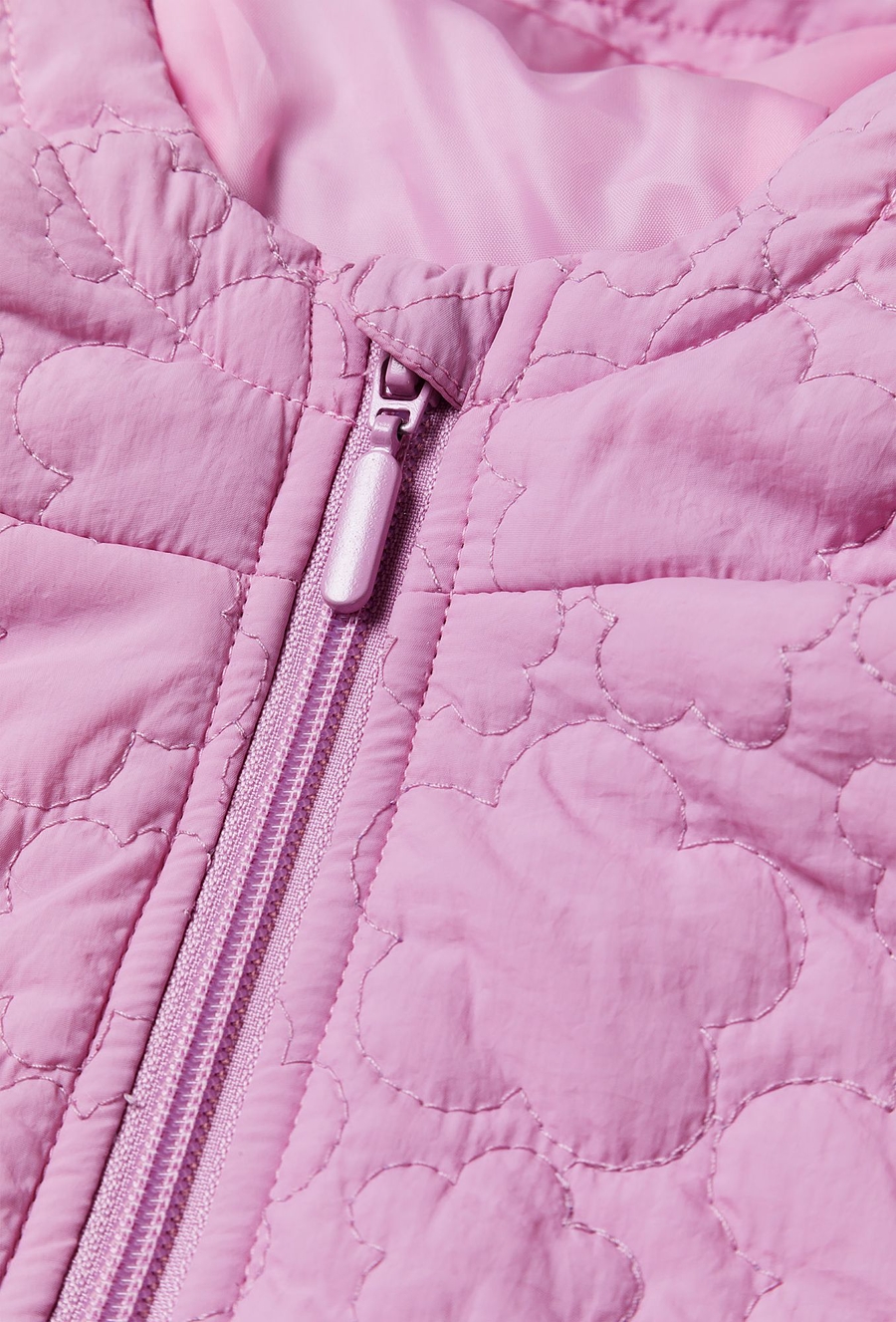 Różowy pikowany bezrękawnik dla dziewczynki - 510.15.