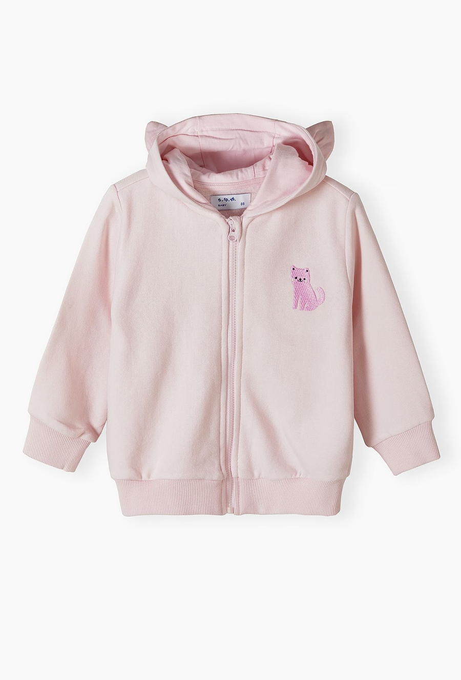 Bluza rozpinana z kapturem dla dziewczynki - 510.15.