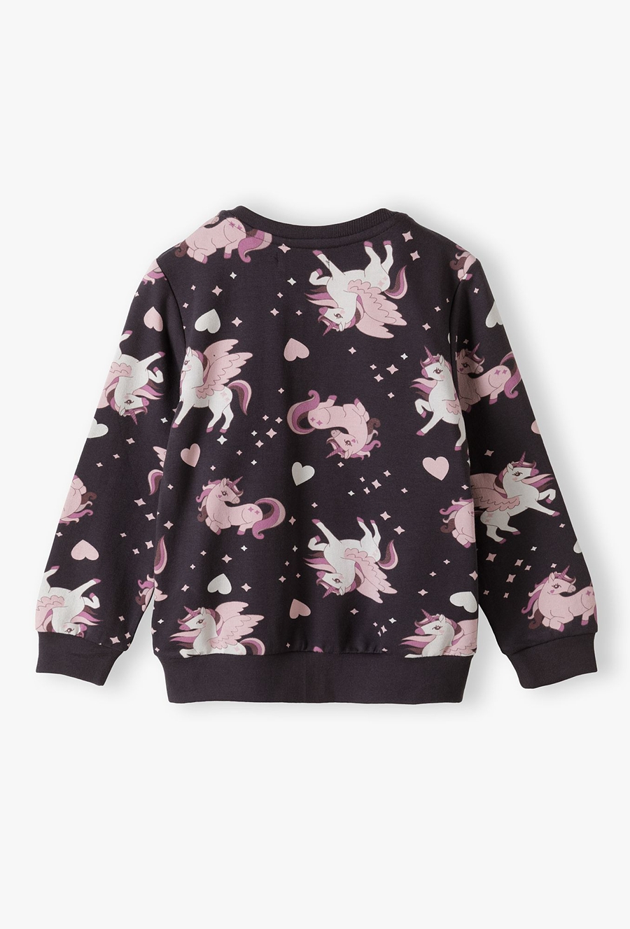 Bluza dziewczęca w jednorożce - fioletowa - 510.15.