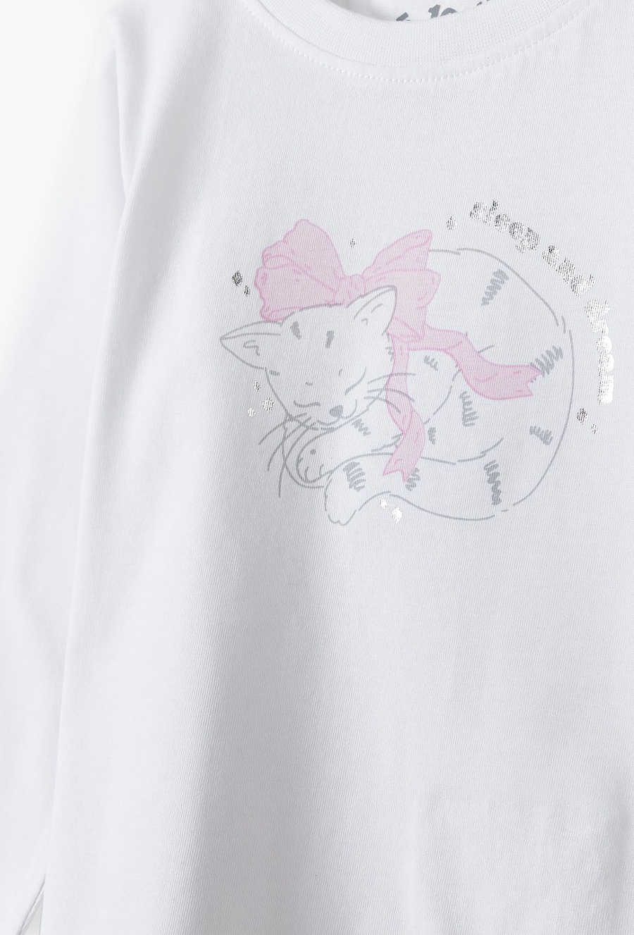 Piżama dla dziewczynki - szara z kotkiem - 510.15.