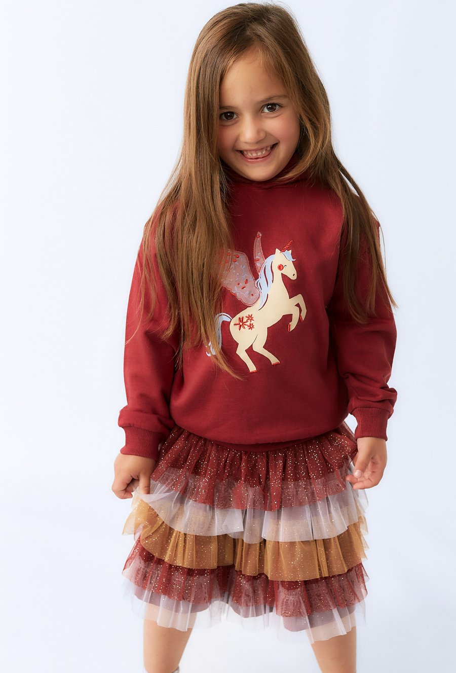 Tiulowa spódnica dziewczęca