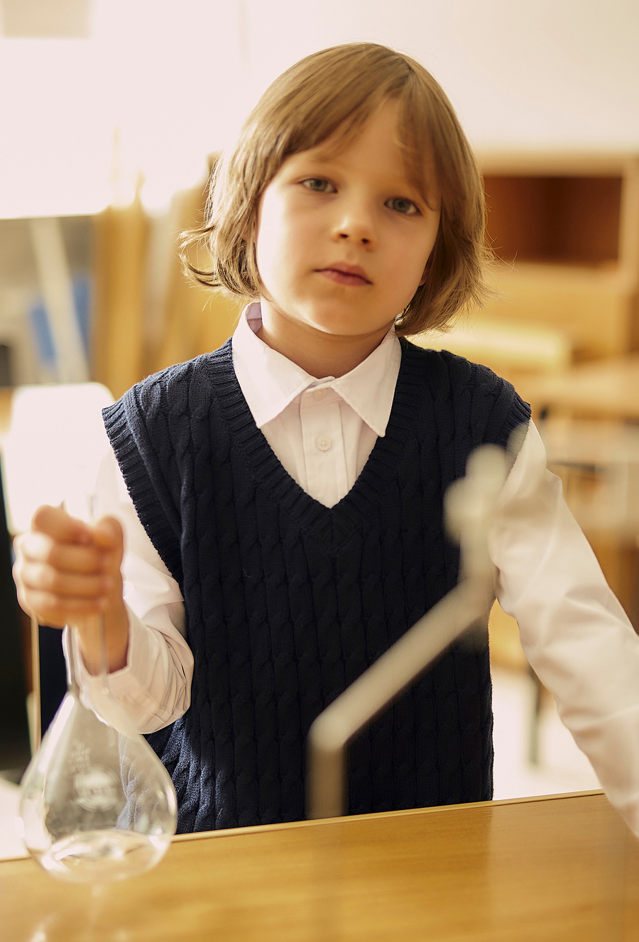 Granatowa kamizelka dla chłopca - Max&Mia