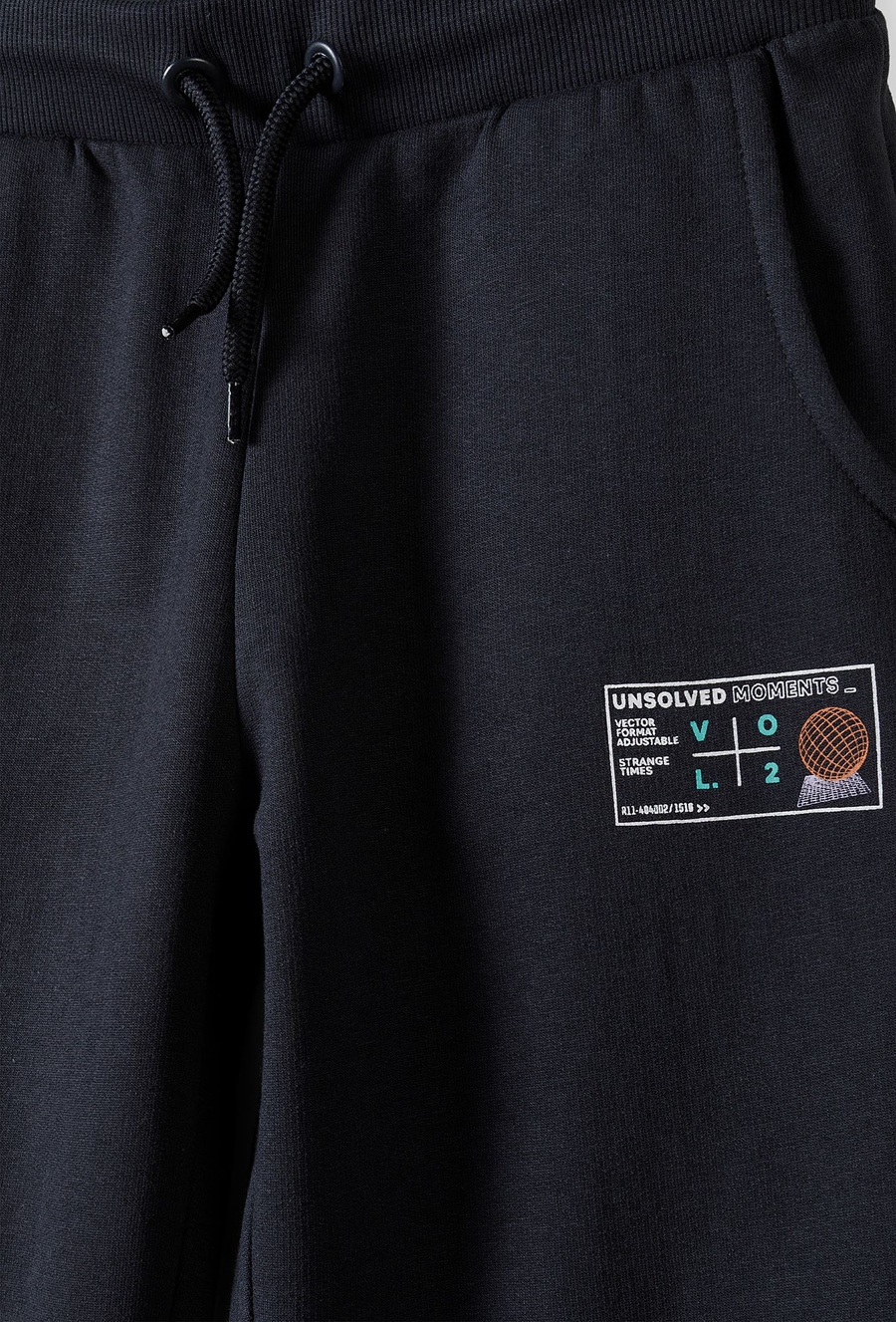 Spodnie dresowe ocieplane dla chłopca regular- czarne