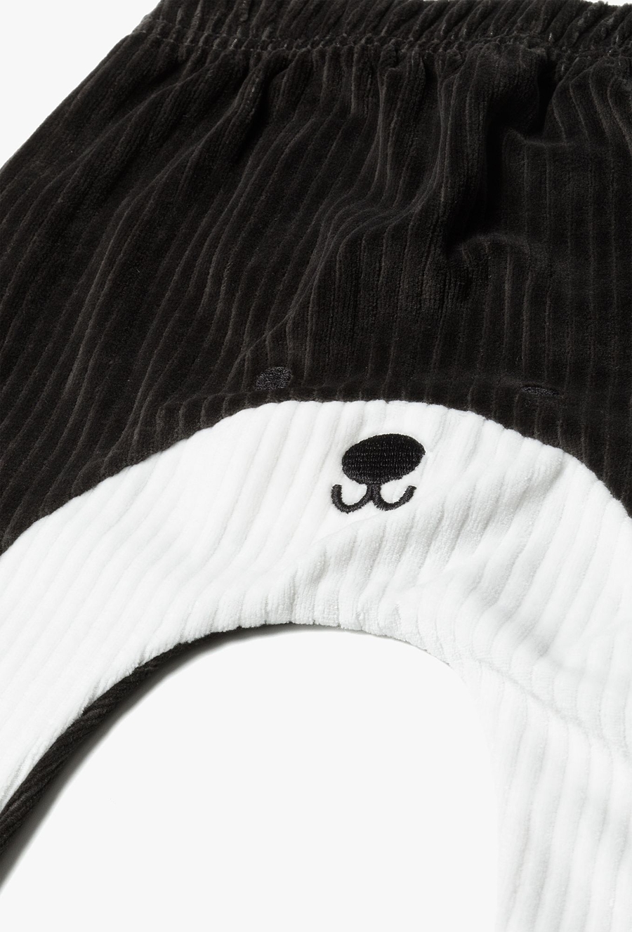 Welurowe spodnie niemowlęce - szare w prążki - 510.15.