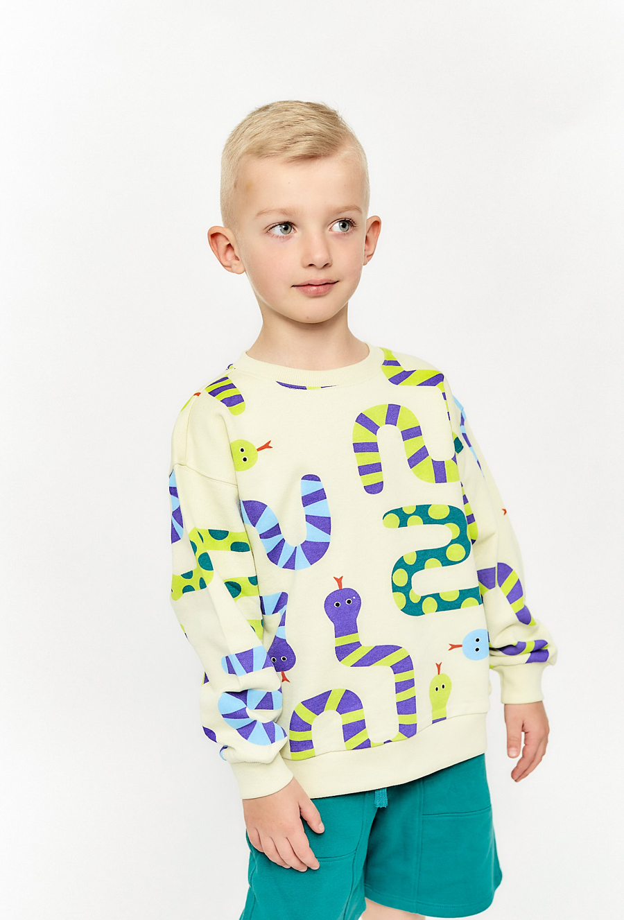 Szorty chłopięce z dzianiny dresowej - zielone