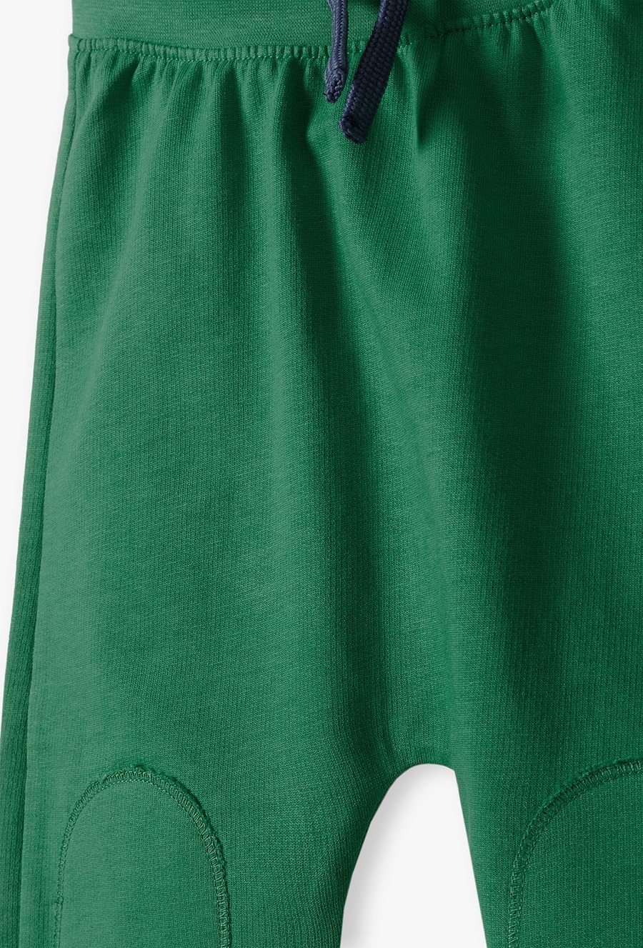 Zielone bawełniane spodnie dresowe niemowlęce