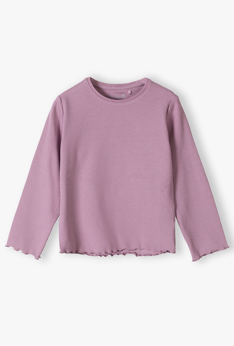 Fioletowa bluzka dziewczęca z prążkowanej dzianiny - 510.15.