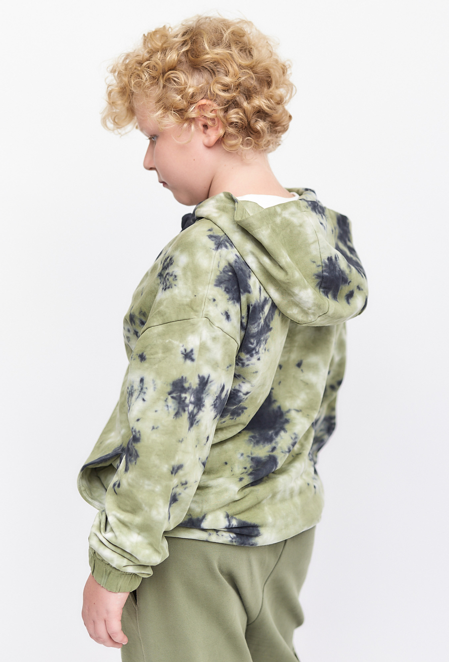 Bluza dresowa rozpinana - kamuflage - zielona - 510.15.