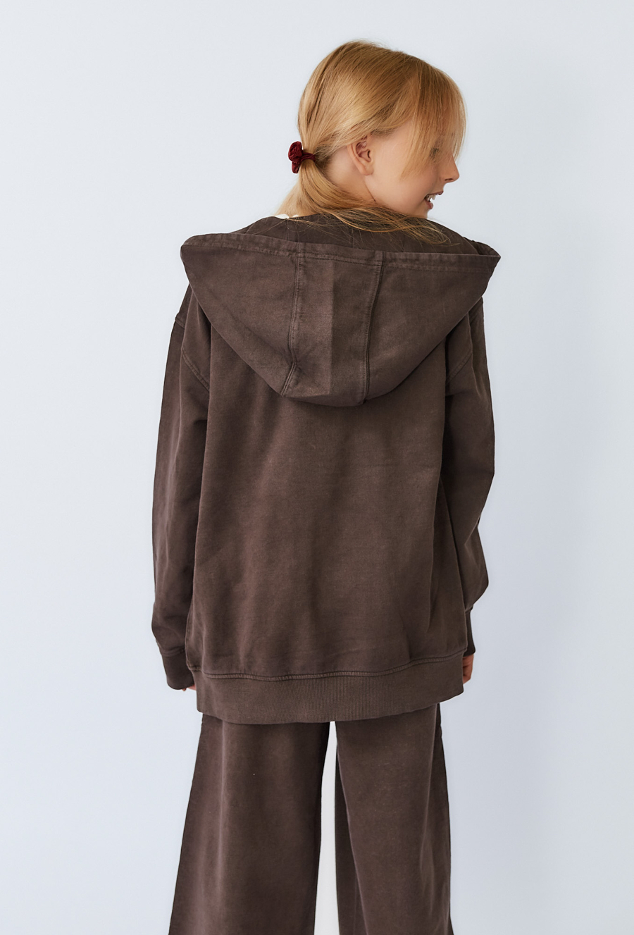 Bluza dziewczęca rozpinana z kapturem