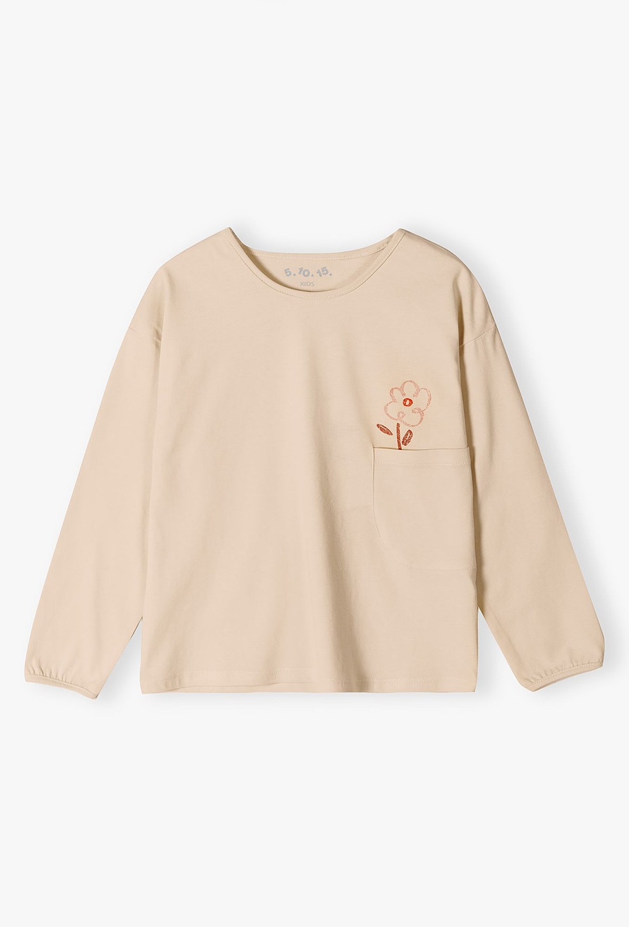 Bluzka dziewczęca bawełniana z kieszonką