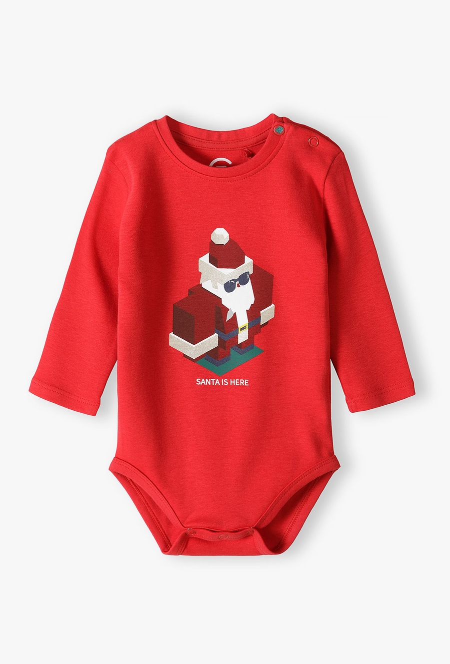 Czerwone body niemowlęce z napisem Świąteczny Vibe
