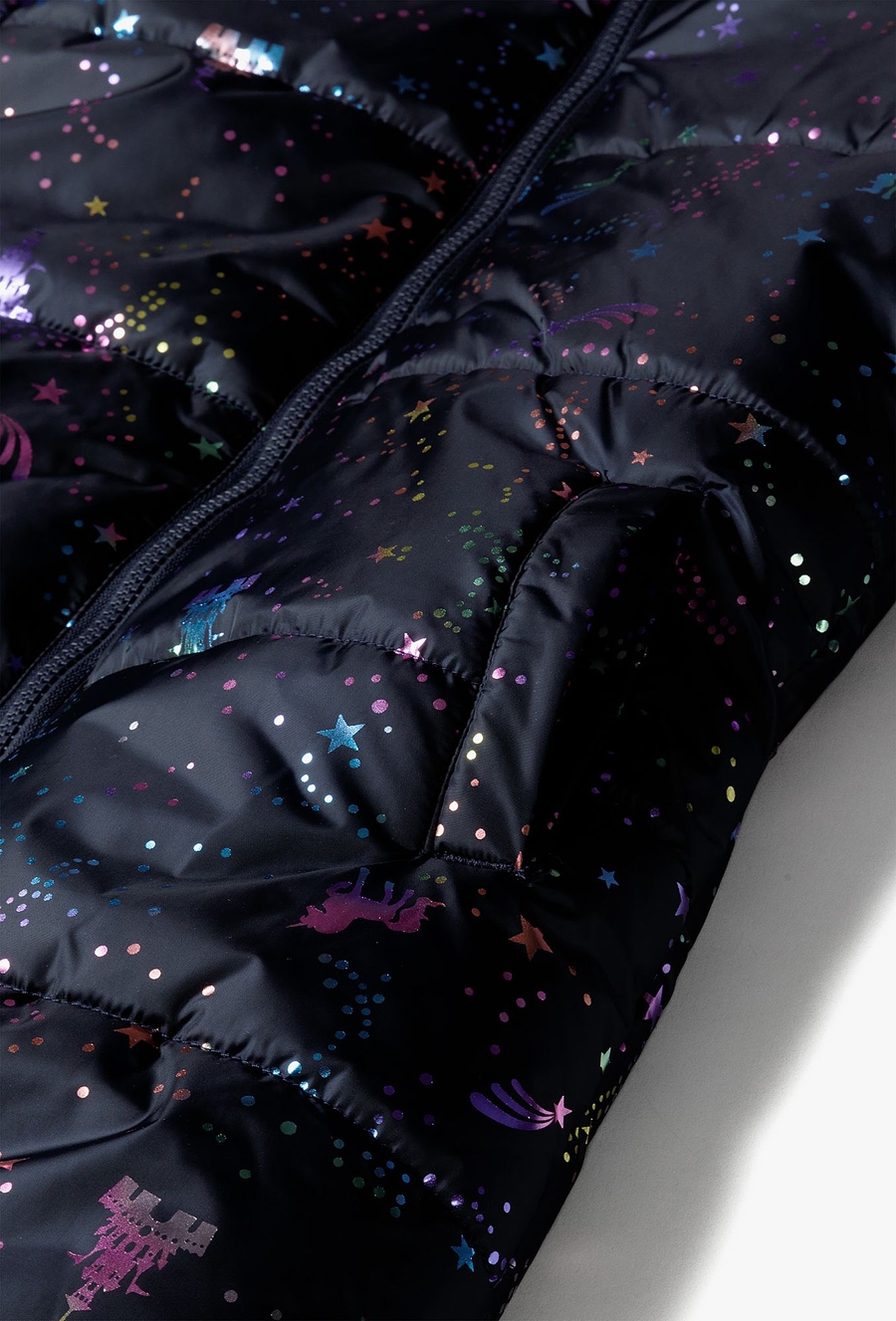 Kurtka zimowa z kolorowym nadrukiem