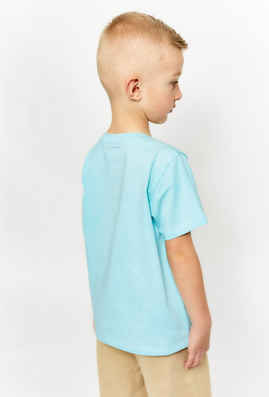 T-shirt chłopięcy z dinozaurem - niebieski