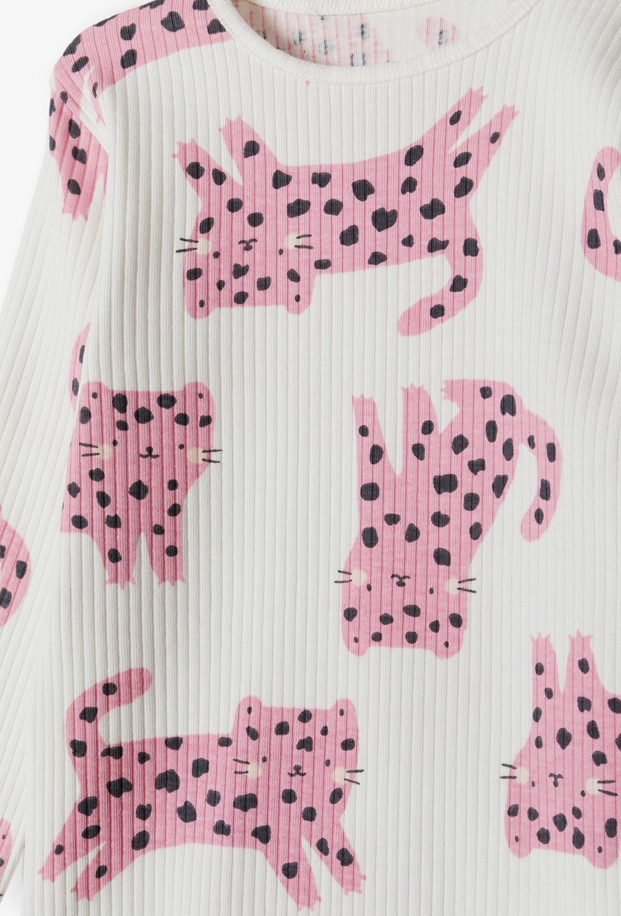 Body w różowe tygrysy - długi rękaw - 510.15.