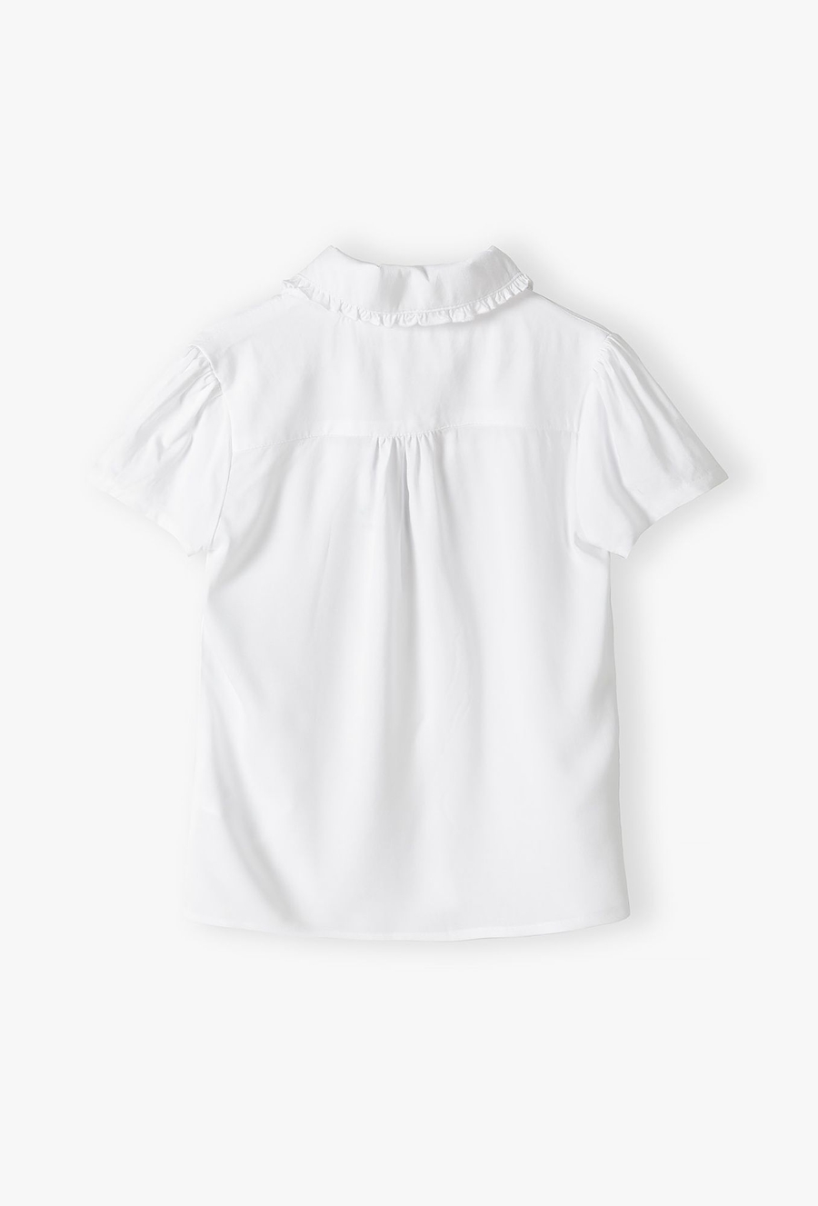 Biała elegancka koszula dla dziewczynki - ótki rękaw - Max&Mia
