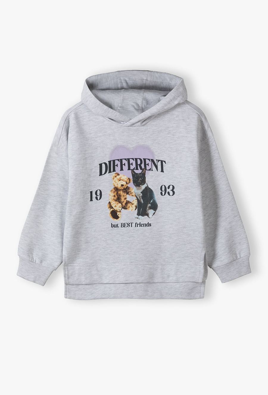 Szara oversizowa bluza dresowa z kapturem - Lincoln&Sharks