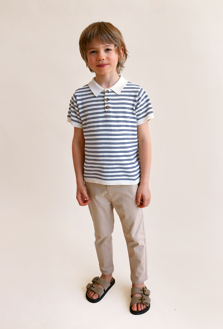 Spodnie chinosy dla chłopca - beżowe