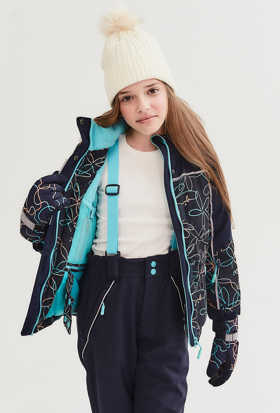 Spodnie narciarskie - granatowe 510.15