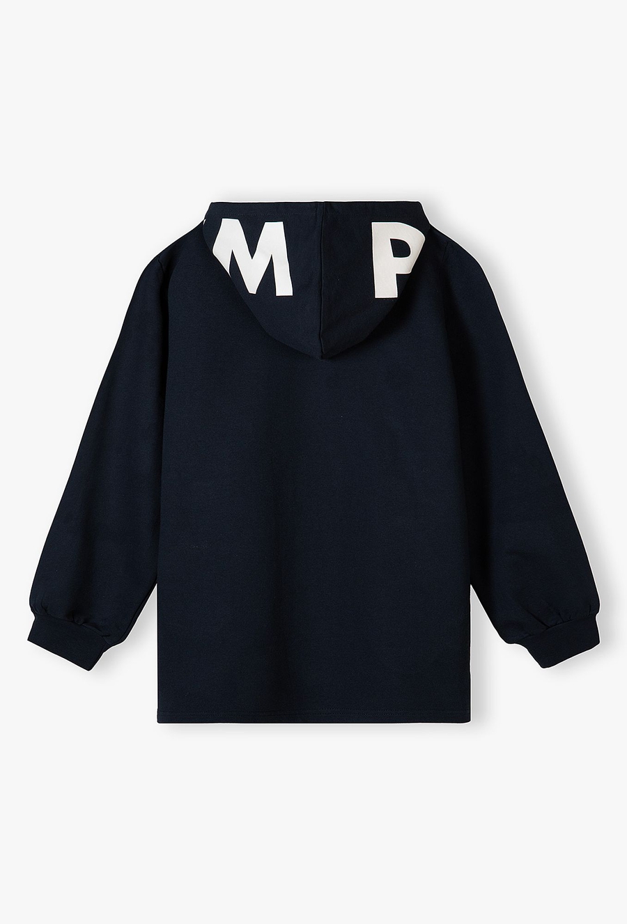 Granatowa bluza dla dziewczynki z kapturem