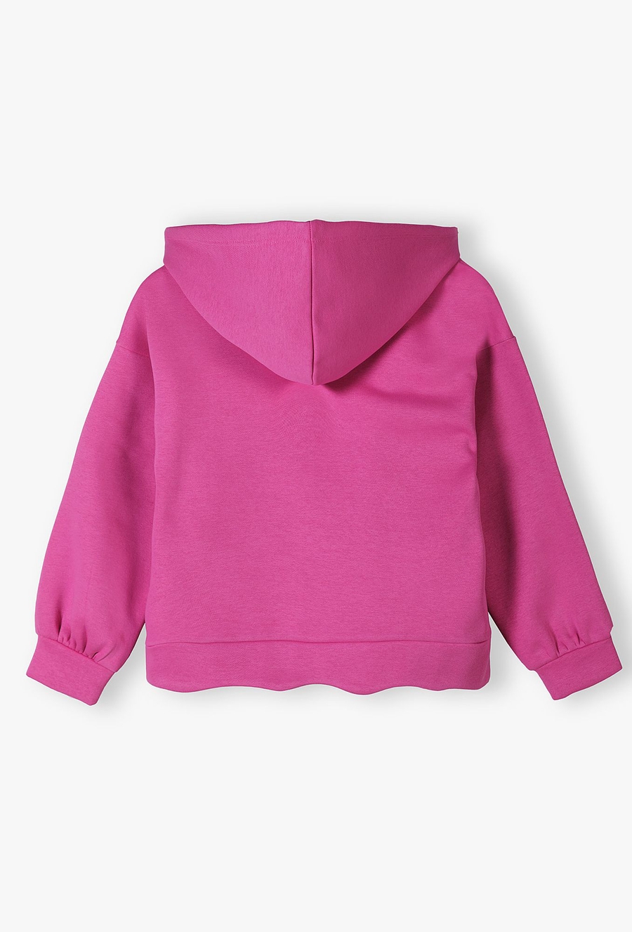 Bluza dresowa dziewczęca z kapturem - różowa