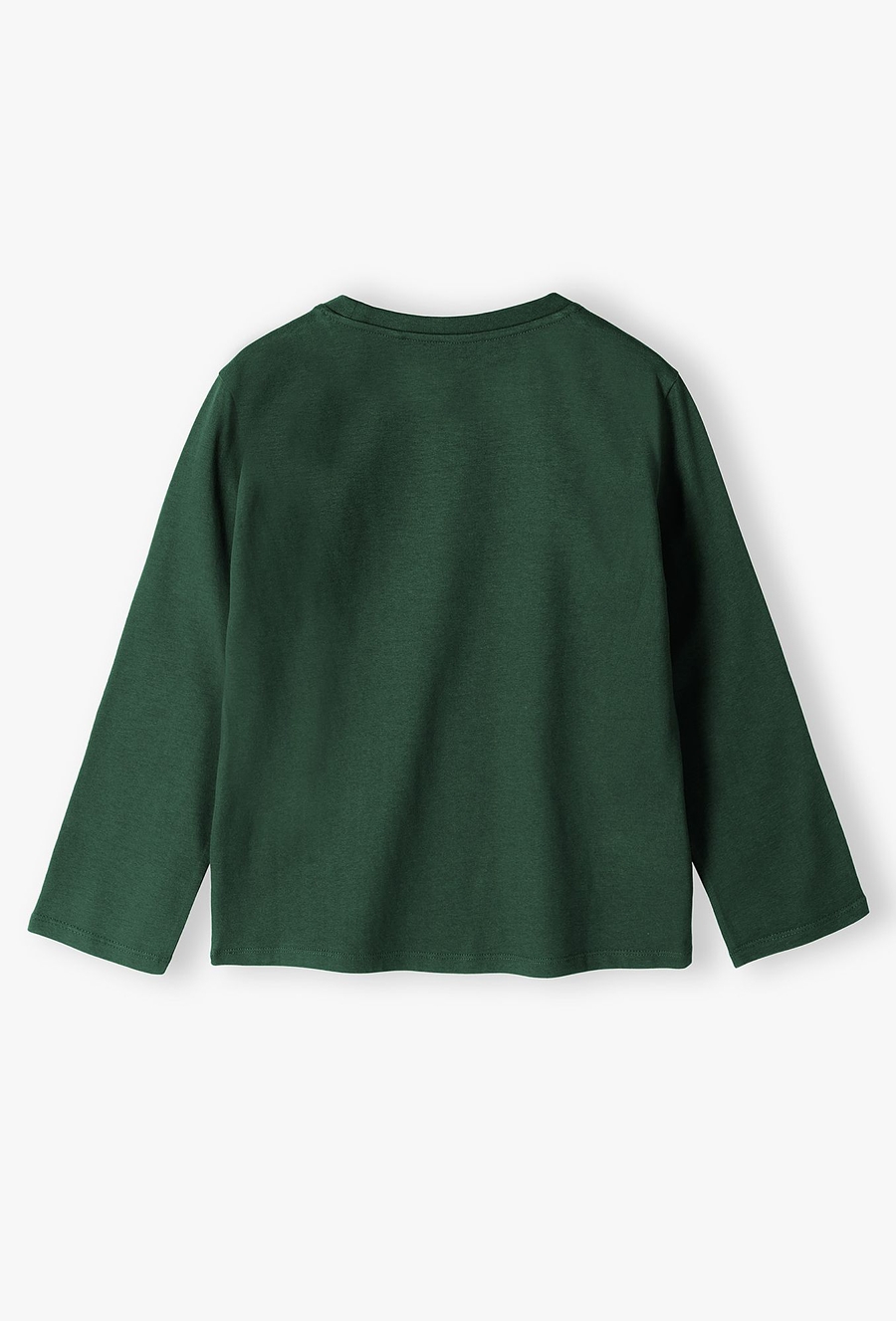 Ciemnozielona bluzka chłopięca z długim rękawem