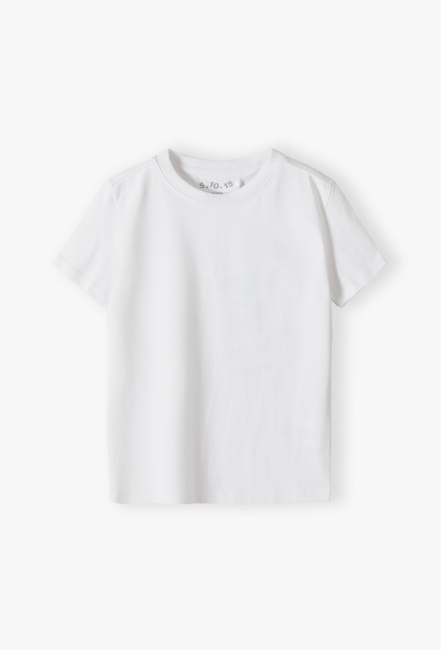 Biały bawełniany t-shirt dla dziecka - Basic - 510.15.