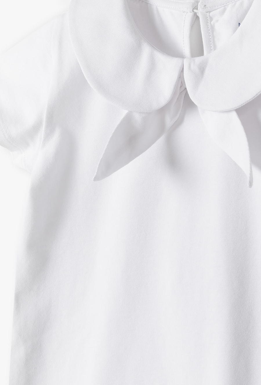 Biała elegancka bluzka dziewczęca z ótkim rękawem - Max&Mia