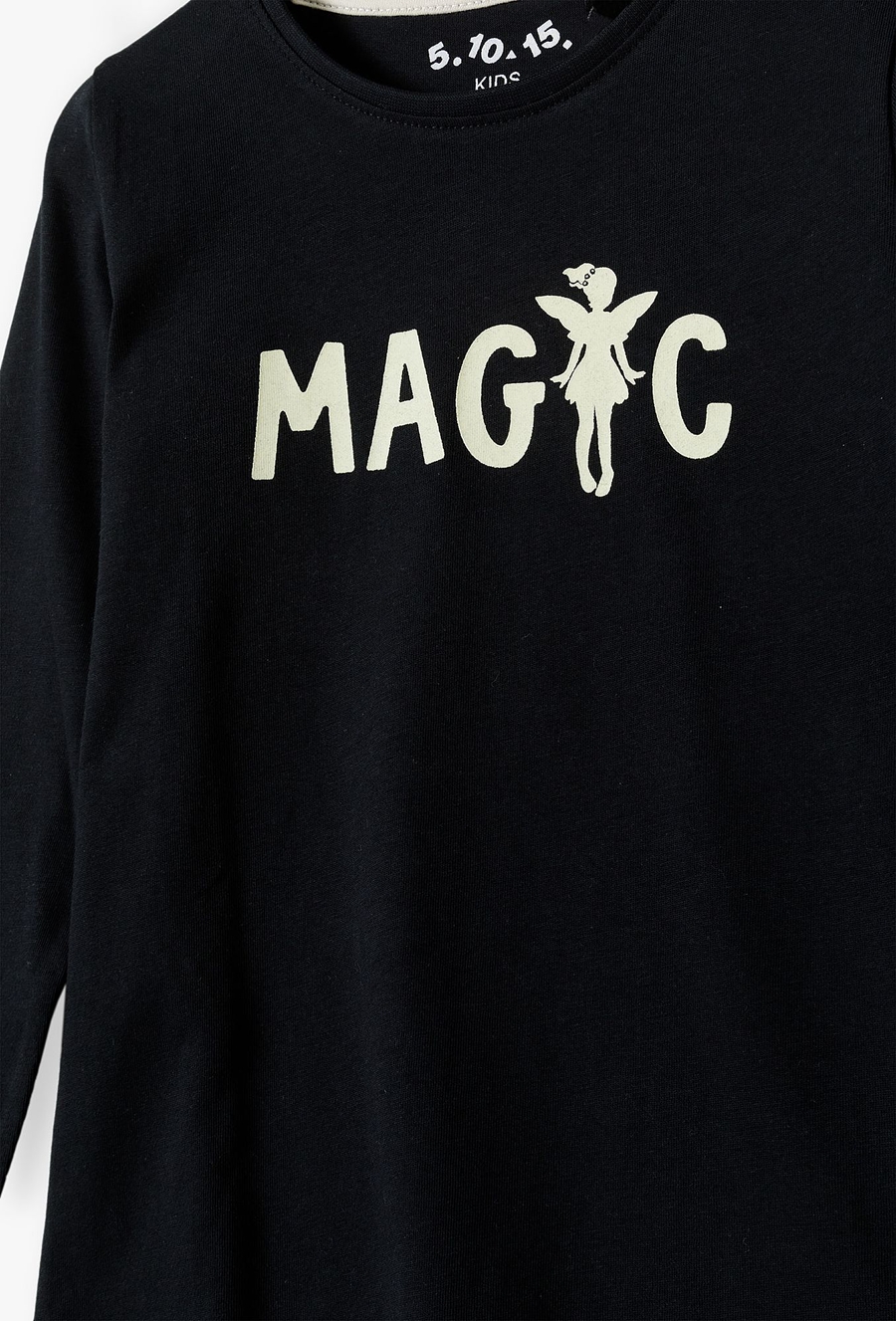Bluzka dziewczęca ze świecącym w ciemności napisem Magic
