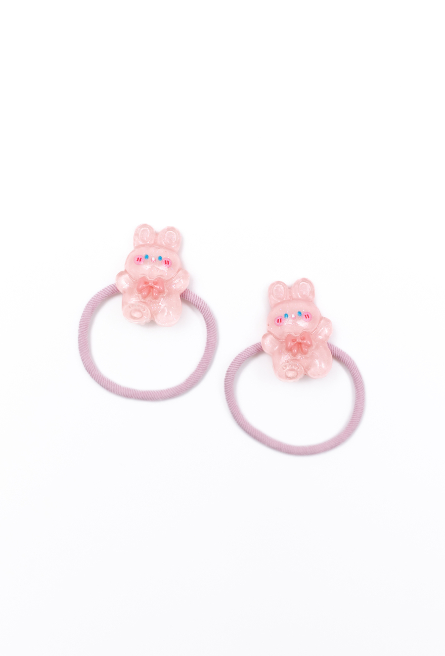 Różowe gumki do włosów