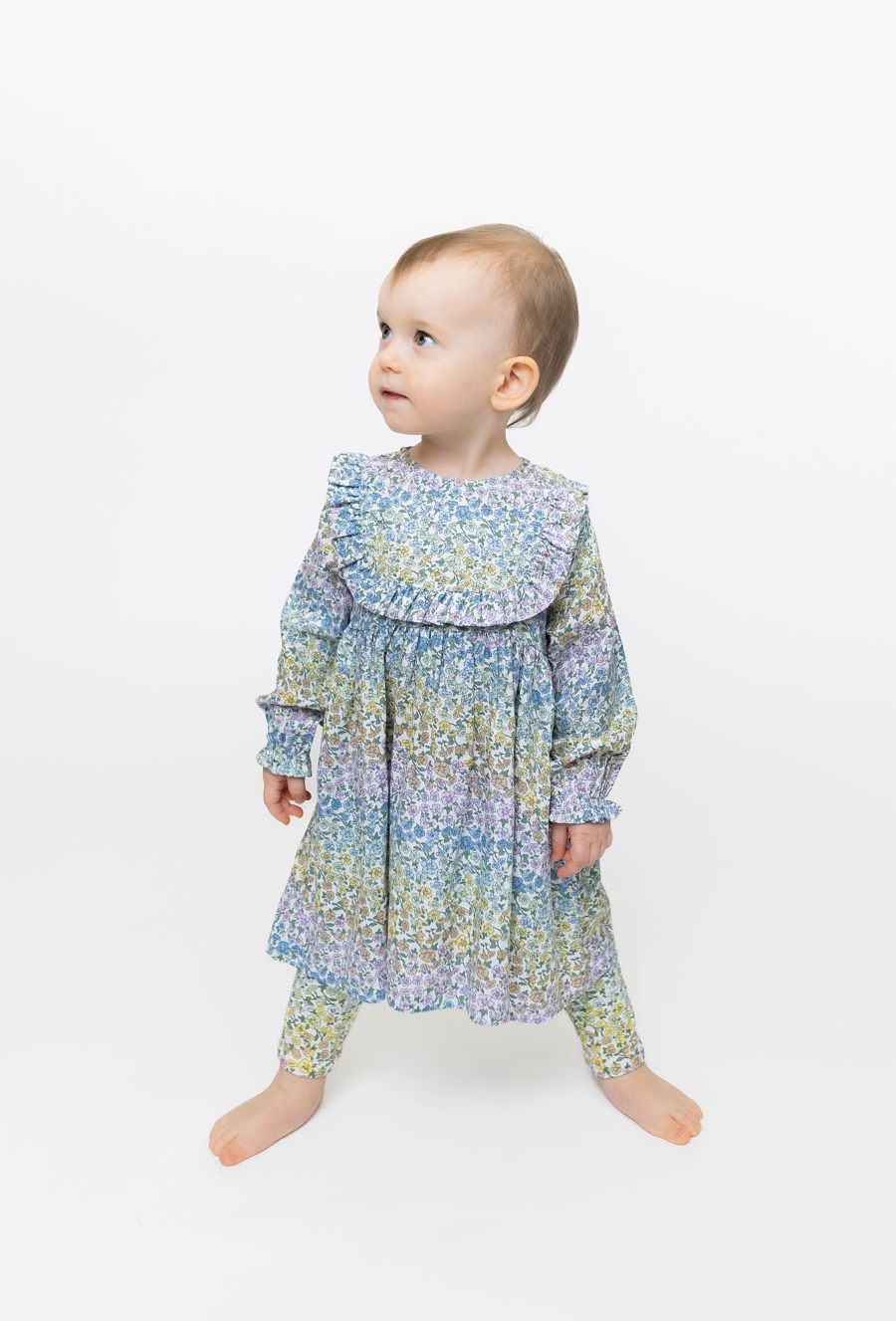 Sukienka z długim rękawem w kwiaty