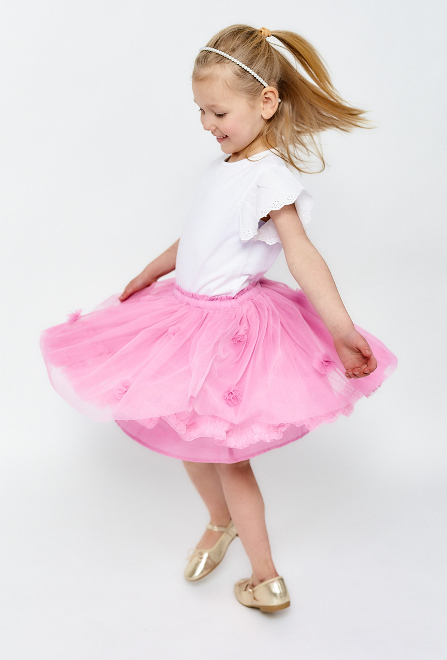 Różowa tiulowa spódniczka