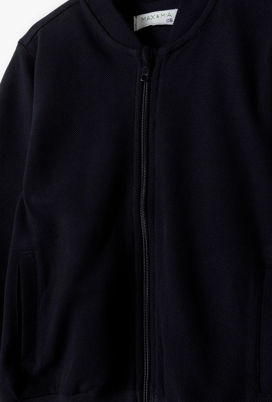 Granatowa rozpinana bluza dresowa dla chłopca