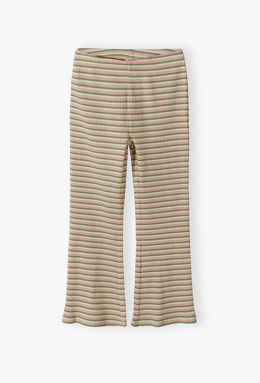 Spodnie dziewczęce dzianinowe w paski - Flare - Limited Edition