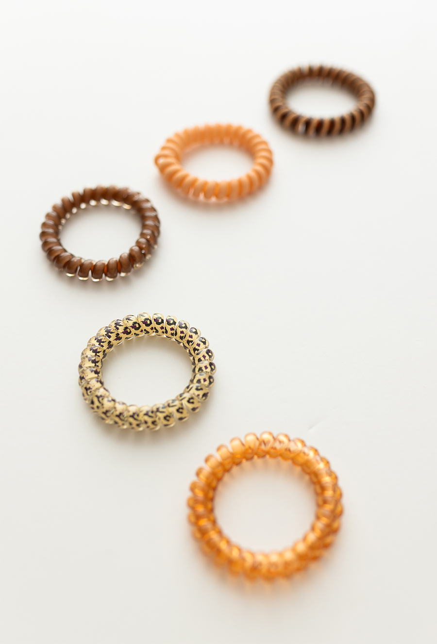 Zestaw sprężynkowych gumek do włosów – 5 sztuk