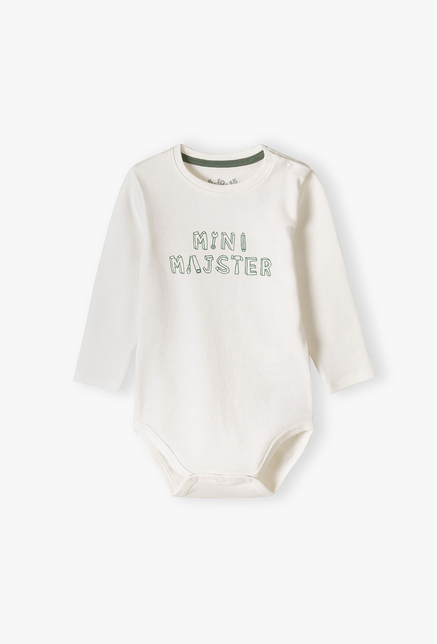 Białe bawełniane body niemowlęce - MINI MAJSTER