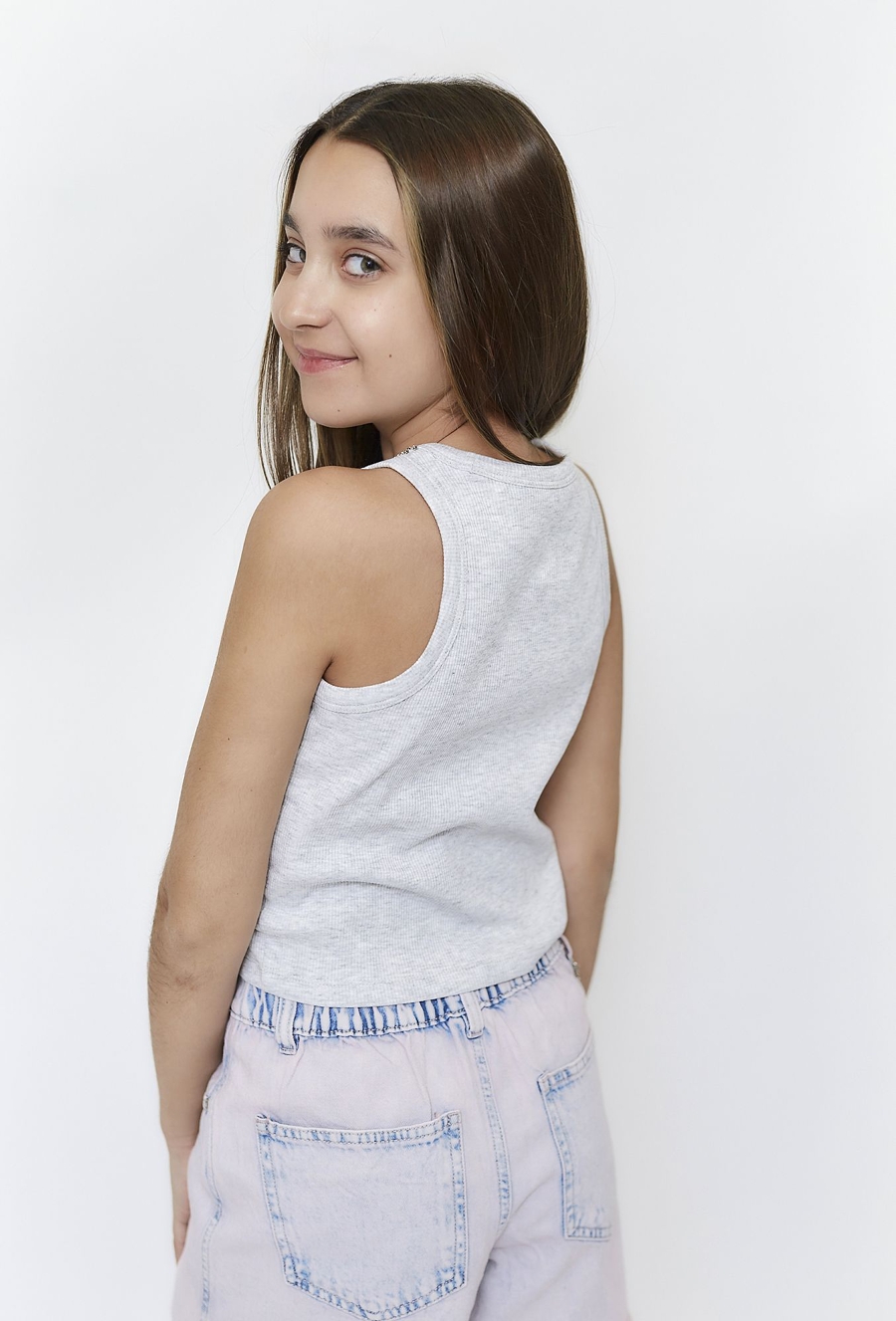 Szara koszulka na ramiączkach