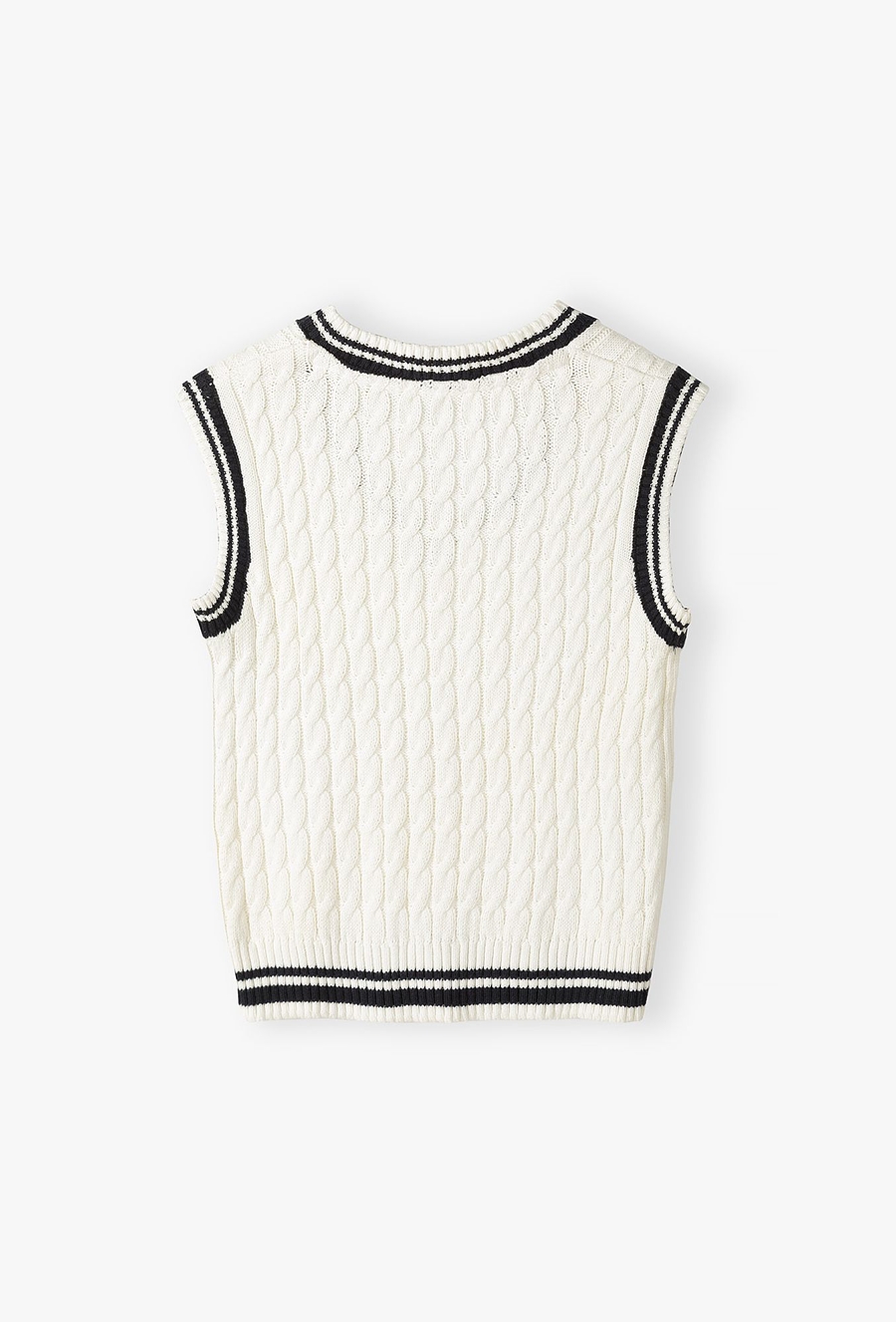 Kamizelka swetrowa dla dziewczynki - ecru - Lincoln&Sharks