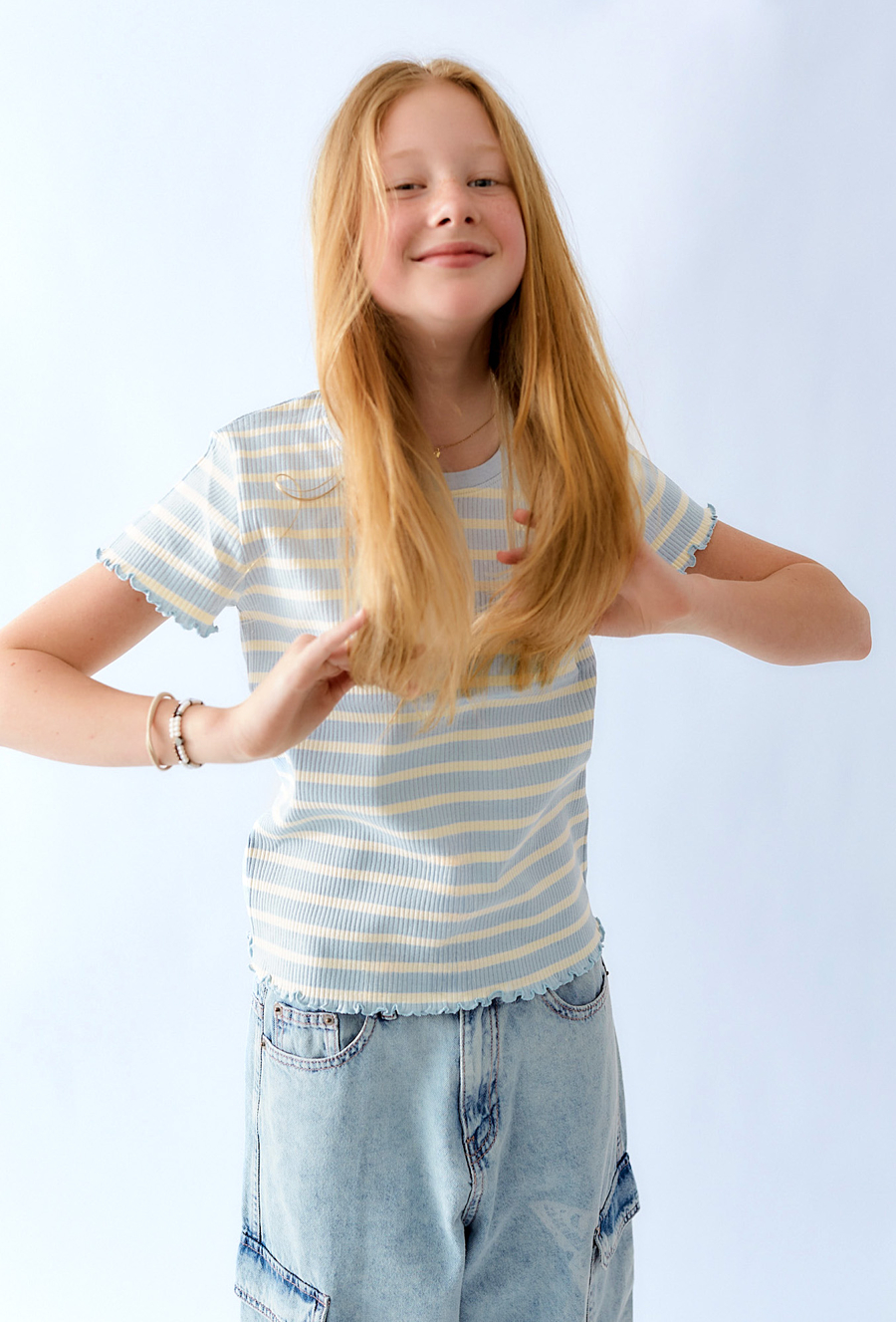 T-shirt prążkowany w paski