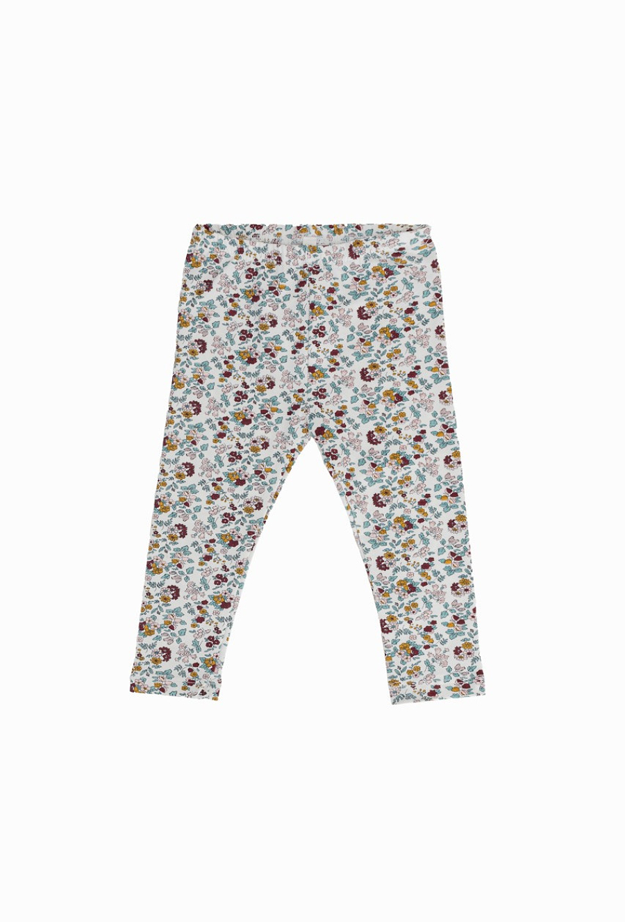 Komplet niemowlęcy: bluza z haftem i legginsy w kwiaty.