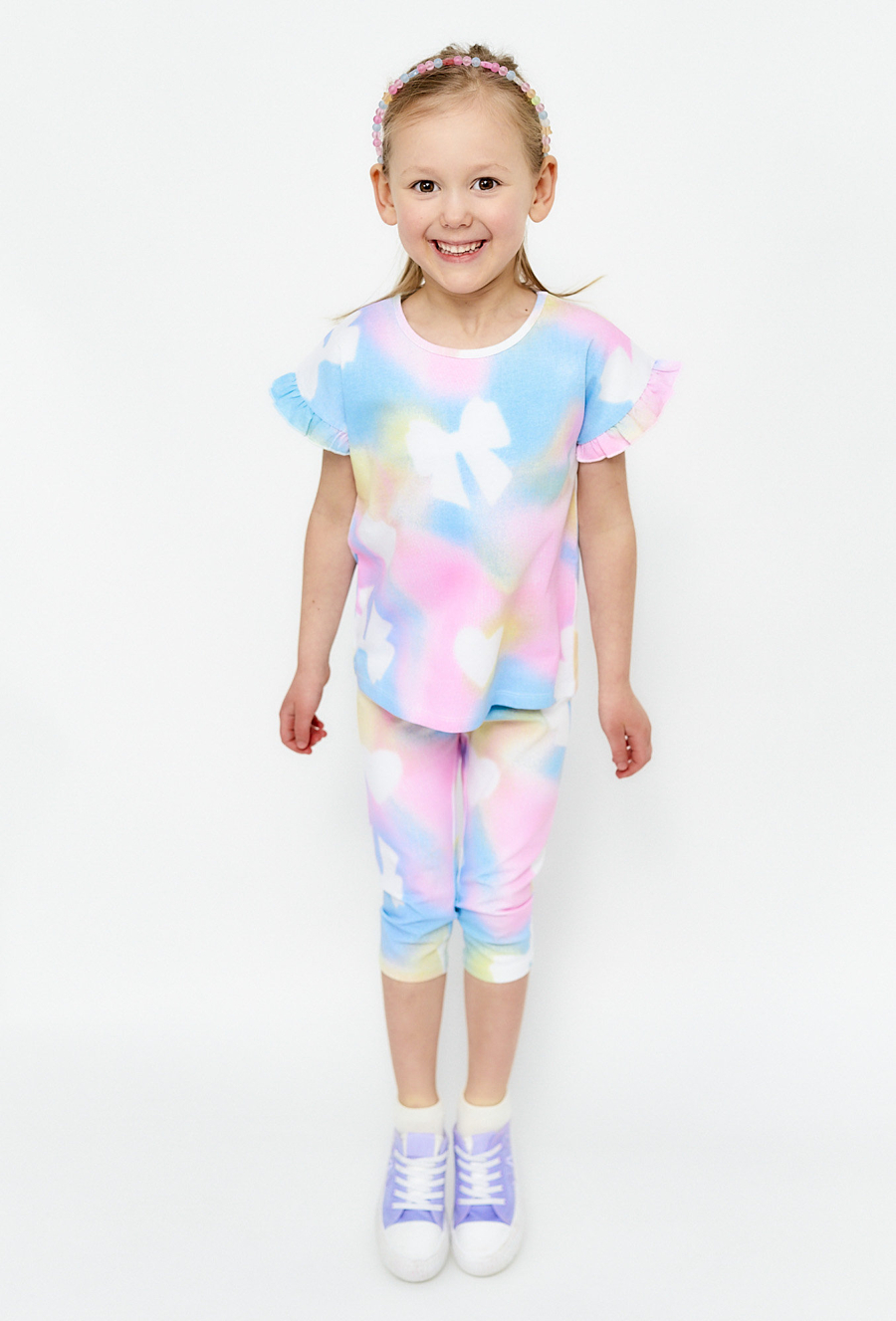 Legginsy w pastelowe wzory