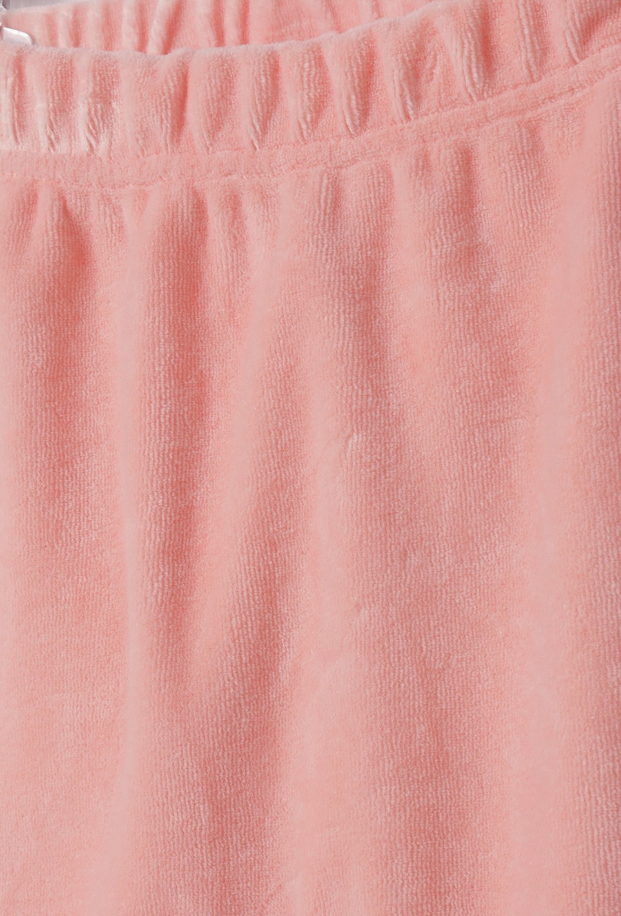 Różowe spodnie niemowlęce ze ściągaczami