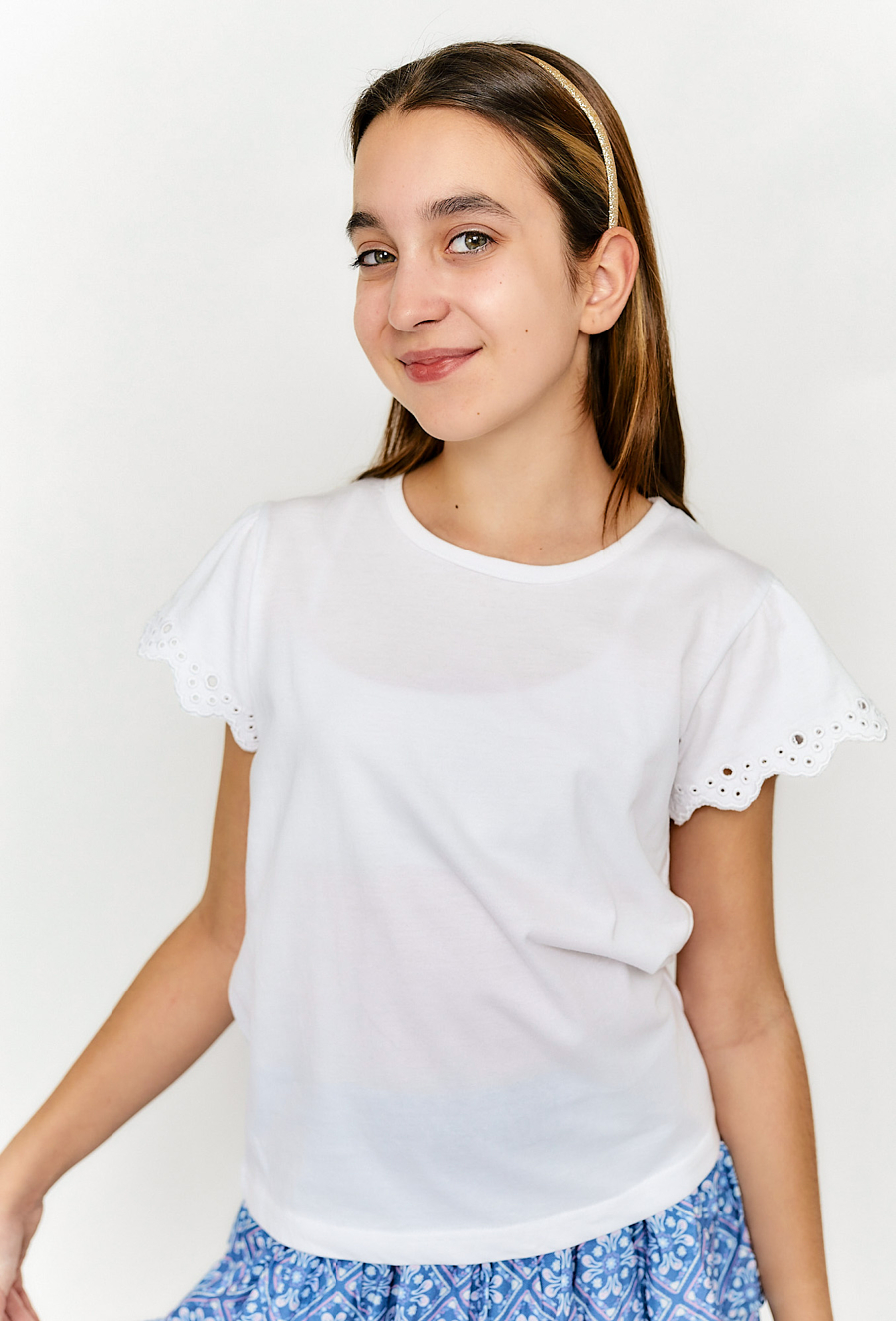 Koszulka z ażurowymi rękawkami