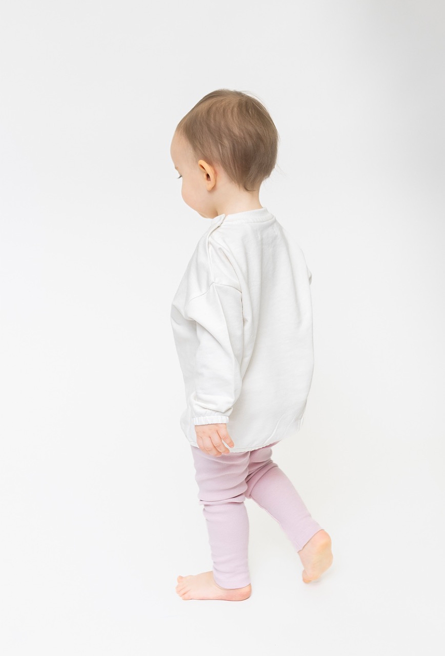 Komplet niemowlęcy dla dziewczynki - bluza i różowe leginsy