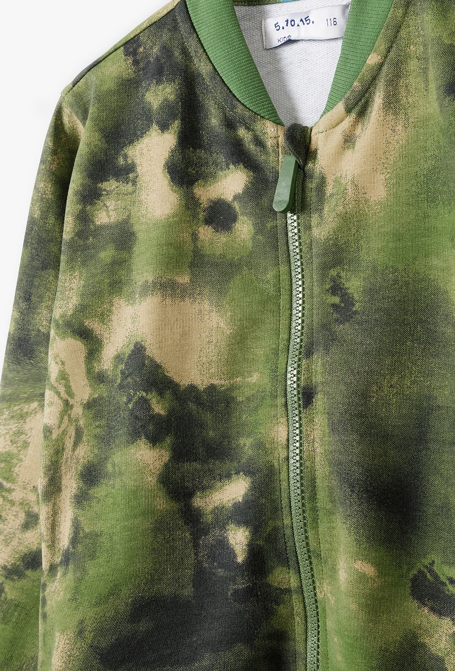 Chłopięca bluza dresowa rozpinana z bawełny- moro