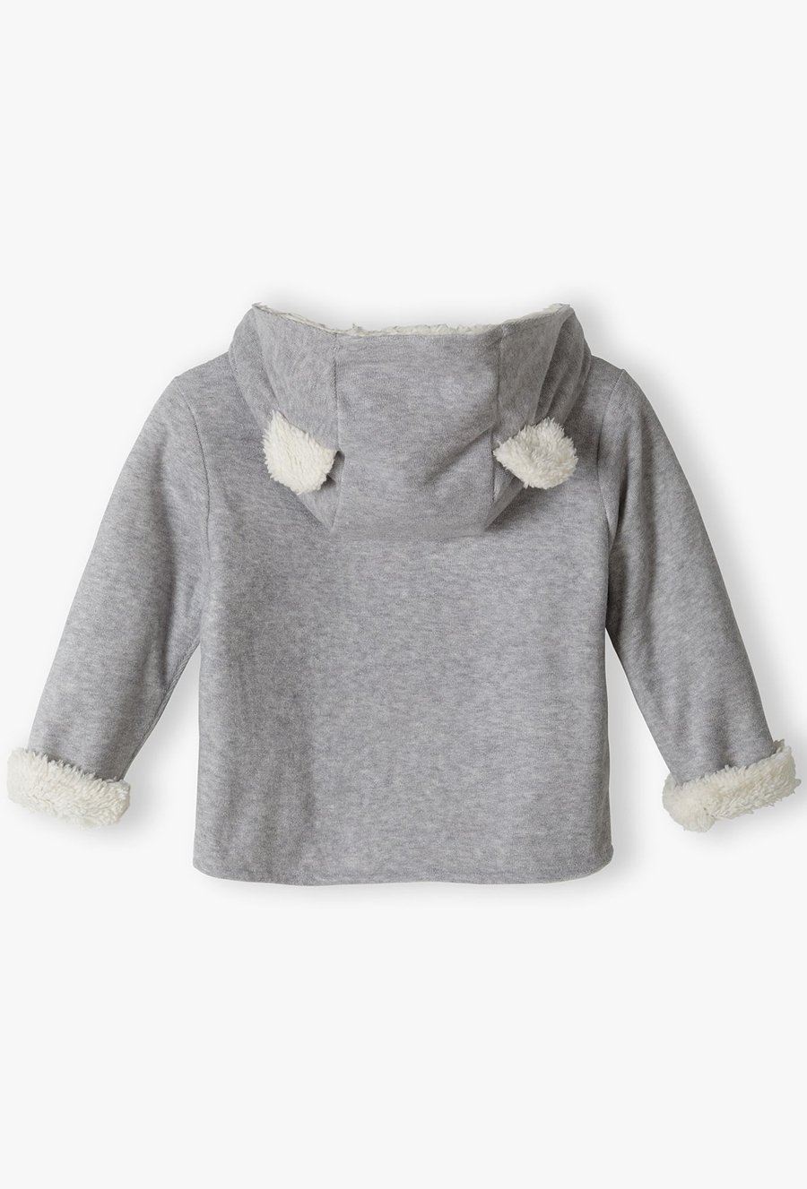 Szara bluza dresowa niemowlęca z kapturemi - 510.15.